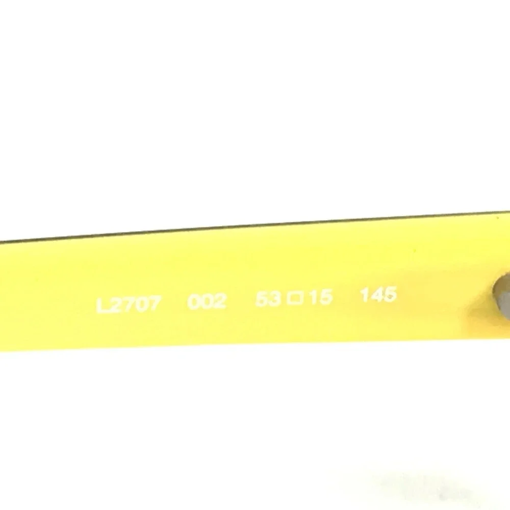 Lacoste Eyeglasses Frames L2707 002 Black Yellow Rectangular Full Rim 53-15-145